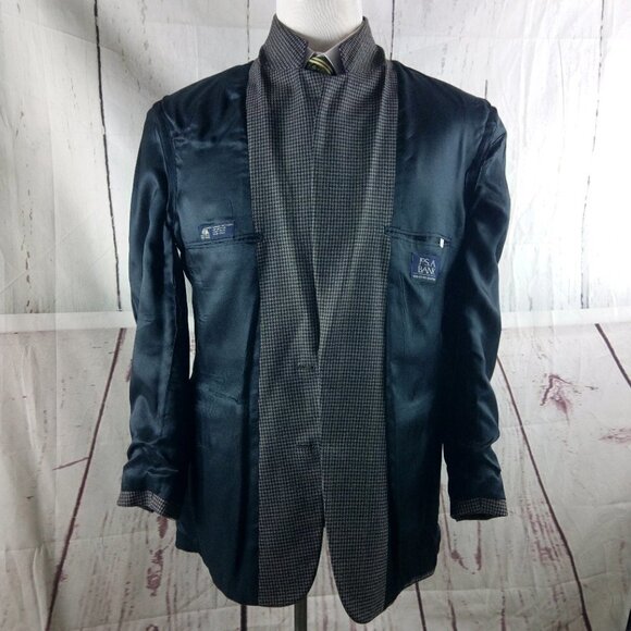 Jos A Bank Executive Collection 42L Wool Multicolor Houndstooth Sport Coat - Picture 9 of 10